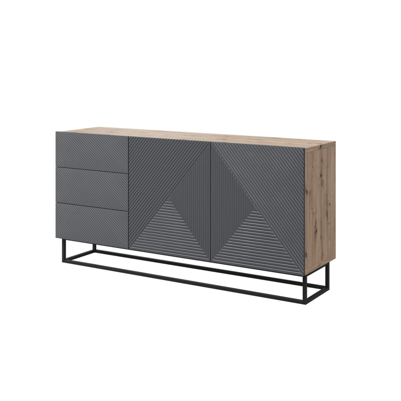 Komoda 167 z szufladami na metalowym stelażu Kolekcja Asha