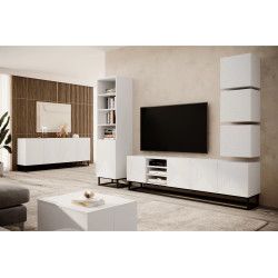 Komoda 200 na metalowym stelażu Kolekcja Asha Meble Bogart biała