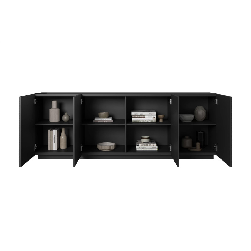 Komoda 200 Kolekcja Asha Meble Bogart czarna