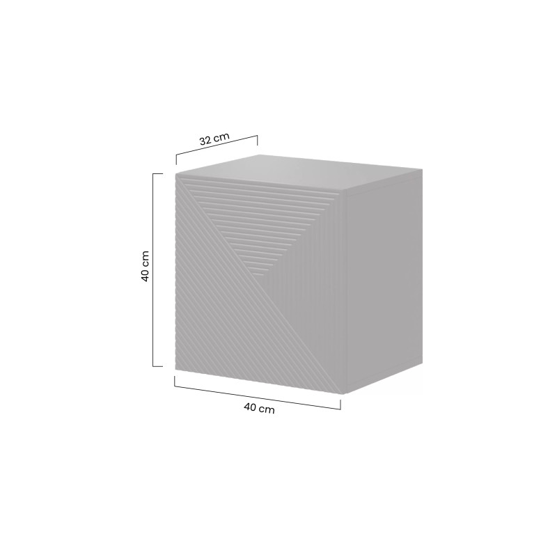 Szafka wisząca 40cm Kolekcja Asha Meble Bogart czarna