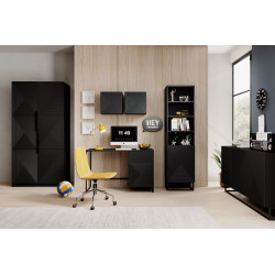 Szafka wisząca 40cm Kolekcja Asha Meble Bogart czarna