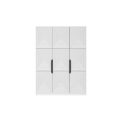 Szafa 150 z ryflowanym frontem Kolekcja Asha Meble Bogart biała