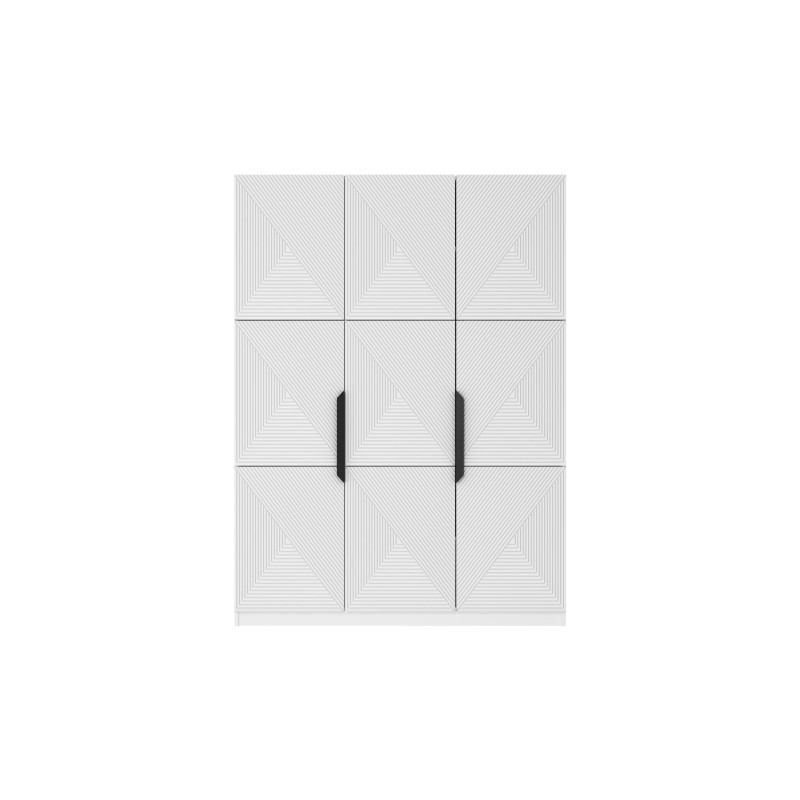 Szafa 150 z ryflowanym frontem Kolekcja Asha Meble Bogart biała