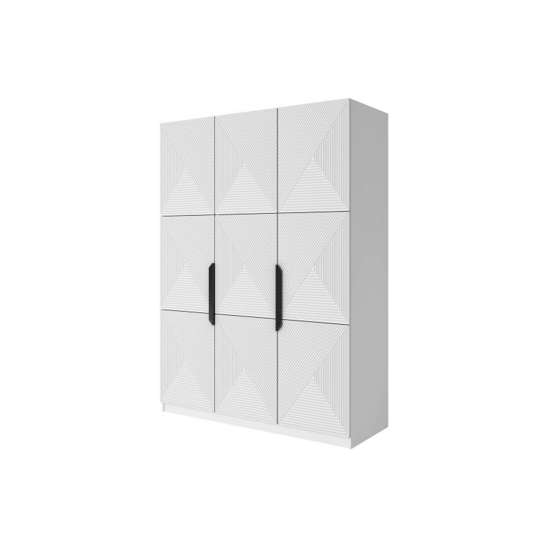 Szafa 150 z ryflowanym frontem Kolekcja Asha Meble Bogart biała