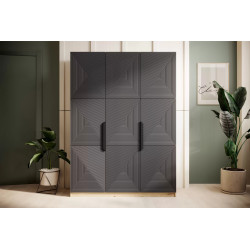 Szafa 150 z ryflowanym frontem Kolekcja Asha Meble Bogart dąb