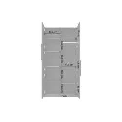 Szafa 100 z ryflowanym frontem Kolekcja Asha Meble Bogart czarna