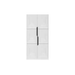 Szafa 100 z ryflowanym frontem Kolekcja Asha Meble Bogart biała