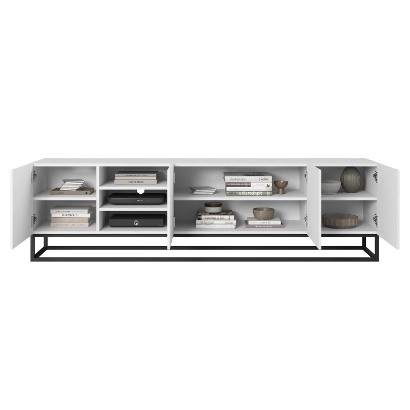 Szafka RTV 200 z wnęką na metalowym stelażu Kolekcja Asha Meble