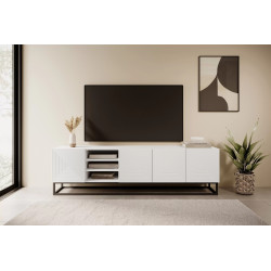 Szafka RTV 200 z wnęką na metalowym stelażu Kolekcja Asha Meble