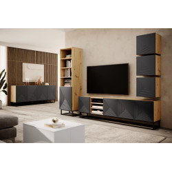 Szafka RTV 200 z wnęką na metalowym stelażu Kolekcja Asha Meble Szafka RTV 200 z wnęką na metalowym stelażu Kolekcja Asha Meble