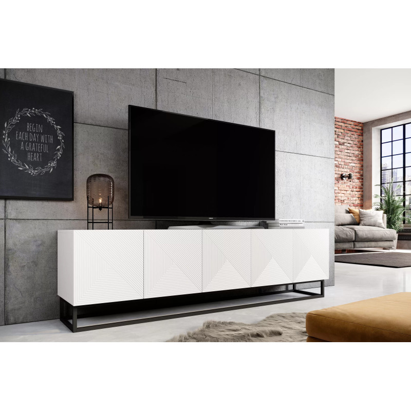 Szafka RTV 200 na metalowym stelażu Kolekcja Asha Meble Bogart