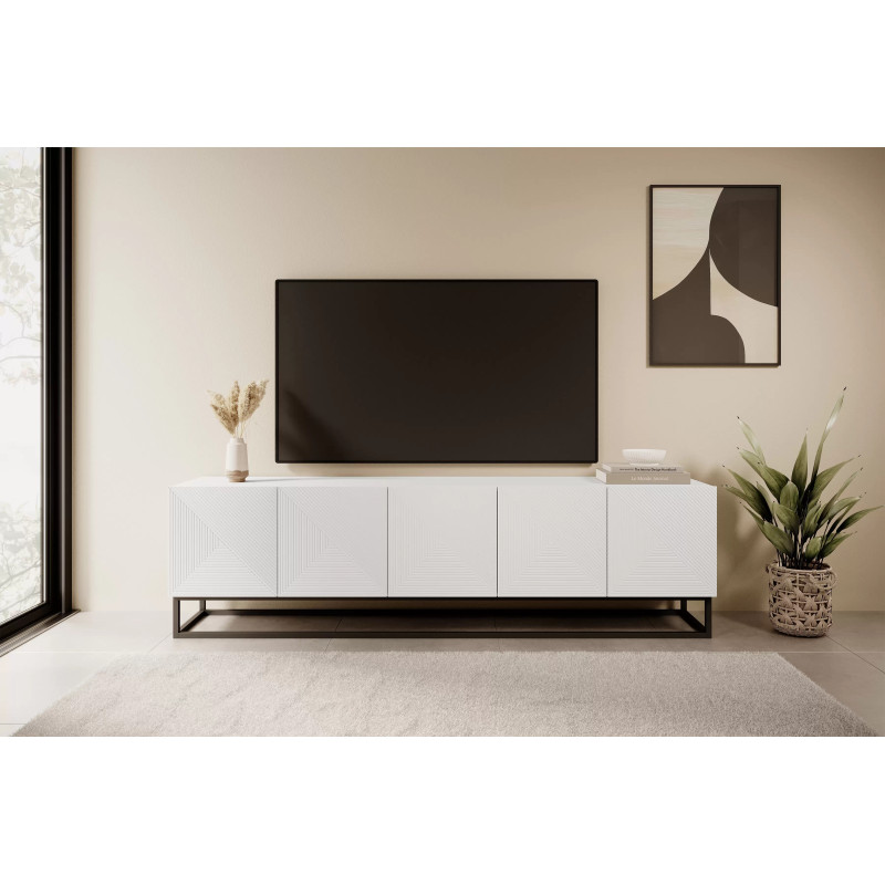 Szafka RTV 200 na metalowym stelażu Kolekcja Asha Meble Bogart