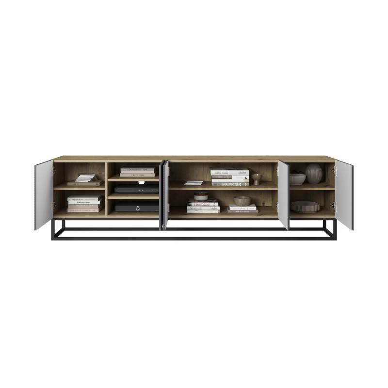 Szafka RTV 200 na metalowym stelażu Kolekcja Asha Meble Bogart