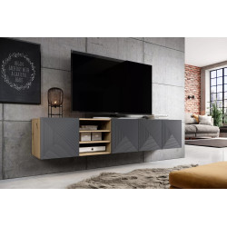 Wisząca szafka RTV 200 z wnęką Kolekcja Asha Meble Bogart dąb Wisząca szafka RTV 200 z wnęką Kolekcja Asha Meble Bogart dąb