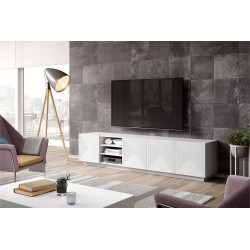 Szafka RTV 200 z wnęką Kolekcja Asha Meble Bogart biała