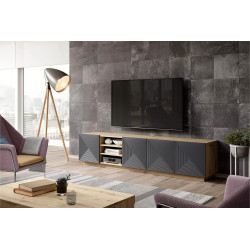 Szafka RTV 200 z wnęką Kolekcja Asha Meble Bogart dąb artisan Szafka RTV 200 z wnęką Kolekcja Asha Meble Bogart dąb artisan