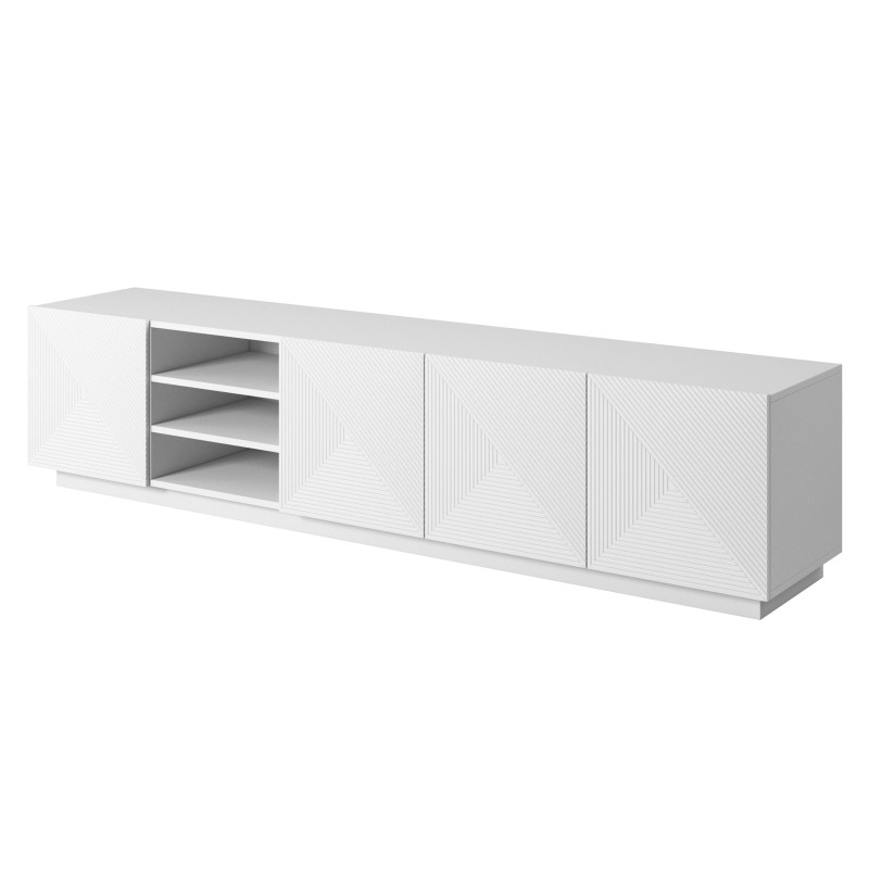 Szafka RTV 200 z wnęką Kolekcja Asha Meble Bogart biała