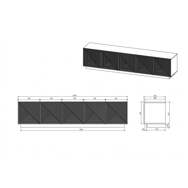 Szafka RTV 200 Kolekcja Asha Meble Bogart dąb artisan