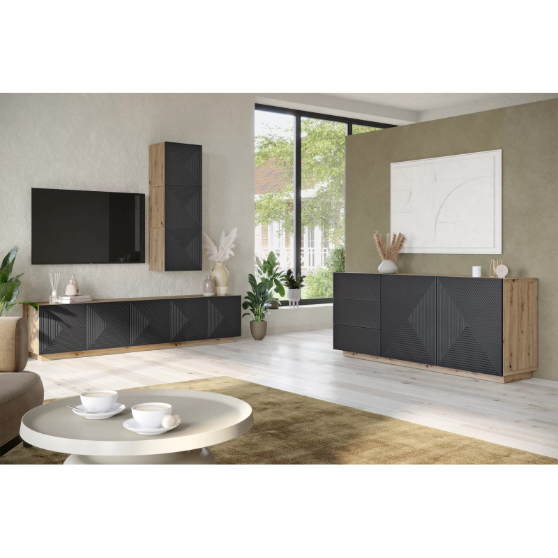 Szafka RTV 200 Kolekcja Asha Meble Bogart dąb artisan