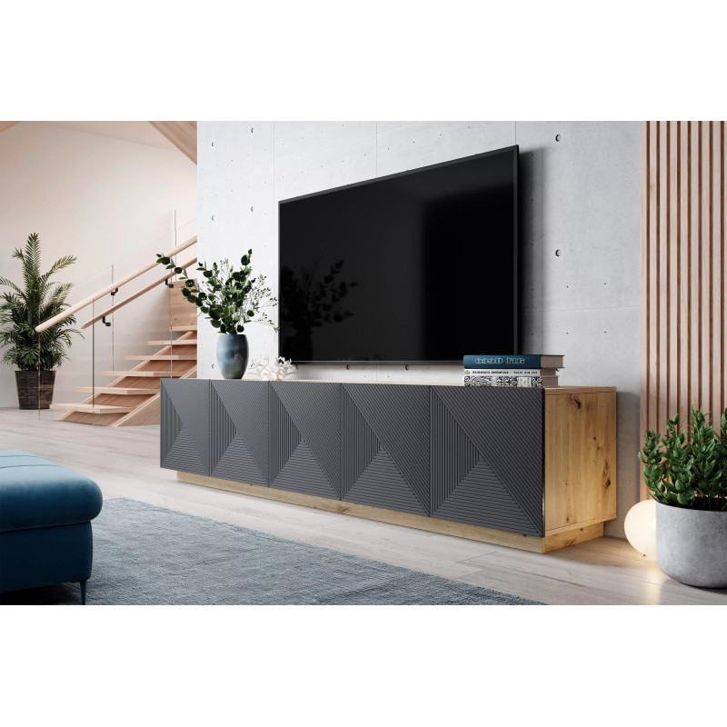 Szafka RTV 200 Kolekcja Asha Meble Bogart dąb artisan