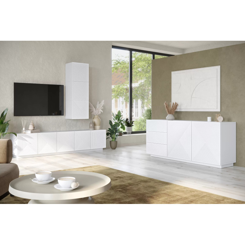 Szafka RTV 200 Kolekcja Asha Meble Bogart biała