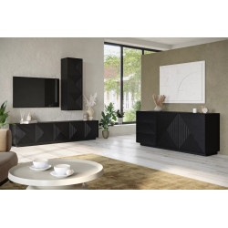 Szafka RTV 200 Kolekcja Asha Meble Bogart czarna