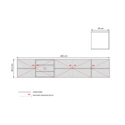 Wisząca szafka RTV 200 Kolekcja Asha Meble Bogart czarna