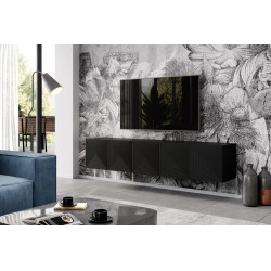 Wisząca szafka RTV 200 Kolekcja Asha Meble Bogart czarna