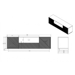 Wisząca szafka RTV 167 z szufladą Kolekcja Asha Meble Bogart Wisząca szafka RTV 167 z szufladą Kolekcja Asha Meble Bogart