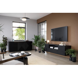 Wisząca szafka RTV 167 z szufladą Kolekcja Asha Meble Bogart