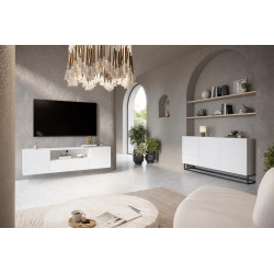 Wisząca szafka RTV 167 z szufladą Kolekcja Asha Meble Bogart