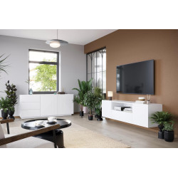 Wisząca szafka RTV 167 z szufladą Kolekcja Asha Meble Bogart