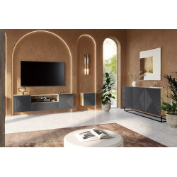 Wisząca szafka RTV 167 z szufladą Kolekcja Asha Meble Bogart