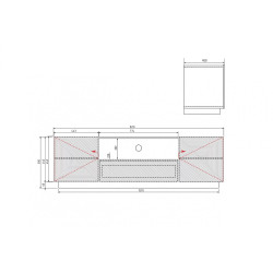 Szafka RTV 167 z szufladą Kolekcja Asha Meble Bogart czarna