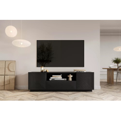 Szafka RTV 167 z szufladą Kolekcja Asha Meble Bogart czarna