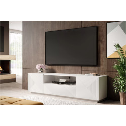 Szafka RTV 167 z szufladą Kolekcja Asha Meble Bogart biały