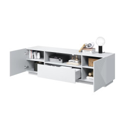 Szafka RTV 167 z szufladą Kolekcja Asha Meble Bogart biały