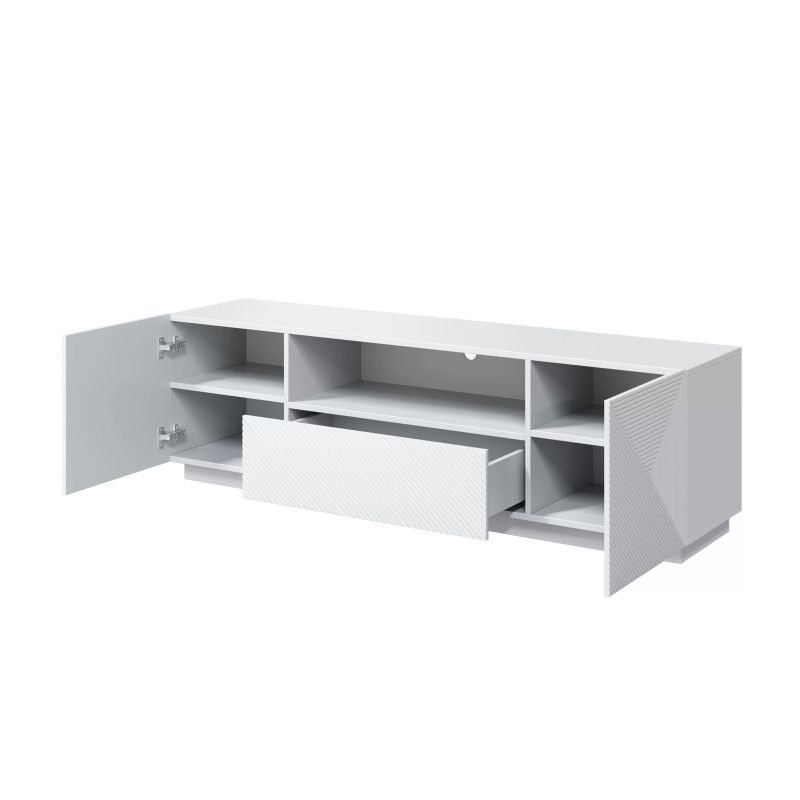 Szafka RTV 167 z szufladą Kolekcja Asha Meble Bogart biały