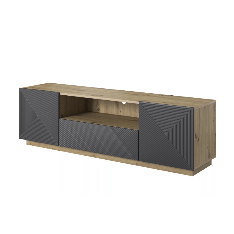Szafka RTV 167 z szufladą Kolekcja Asha Meble Bogart dąb artisan