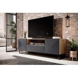 Szafka RTV 167 z szufladą na metalowym stelażu Kolekcja Asha