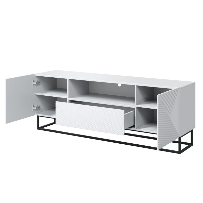 Szafka RTV 167 z szufladą na metalowym stelażu Kolekcja Asha