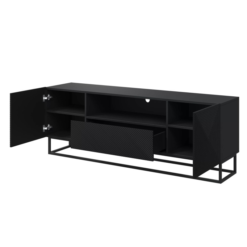 Szafka RTV 167 z szufladą na metalowym stelażu Kolekcja Asha