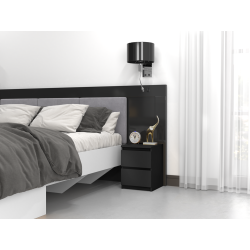Szafka Nocna Malwa M2 Czarny Szafka Nocna Malwa M2 Czarny