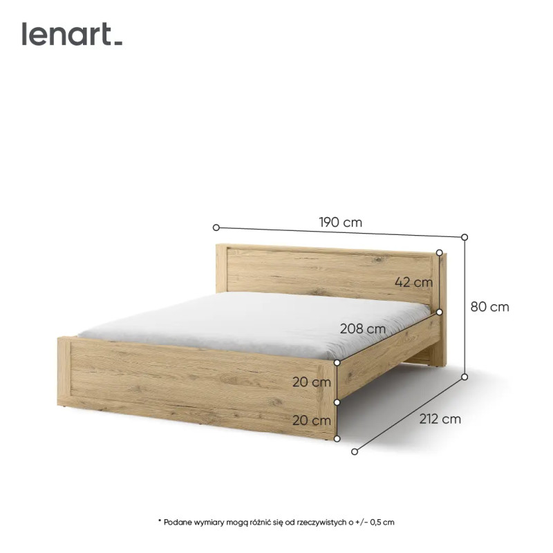 Łóżko 180x200 Idea ID-08 Lenart Meble Kolekcja Idea San Remo