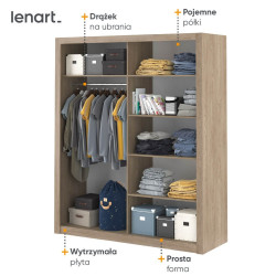 Szafa Idea ID-02 Lenart Meble Kolekcja Idea San Remo