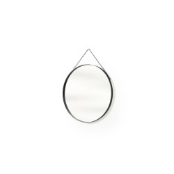 Okrągłe lustro Nicole 80 cm w metalowej ramie