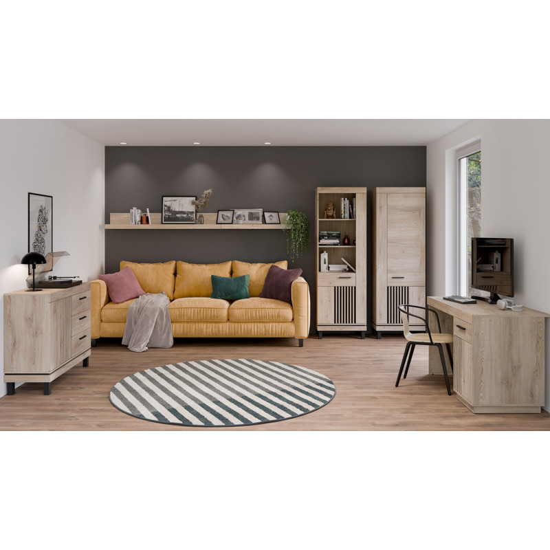 Biurko Lewostronne MATI MI13 Liveo Meble Dąb Cremona