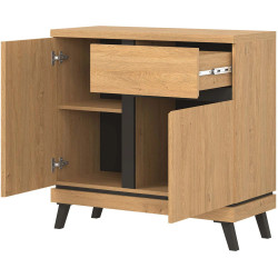 Komoda ATE AT02 Liveo Meble Dąb Kamienny/Czarny Komoda ATE AT02 Liveo Meble Dąb Kamienny/Czarny