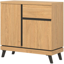 Komoda ATE AT02 Liveo Meble Dąb Kamienny/Czarny Komoda ATE AT02 Liveo Meble Dąb Kamienny/Czarny