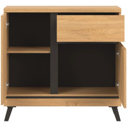 Komoda ATE AT02 Liveo Meble Dąb Kamienny/Czarny Komoda ATE AT02 Liveo Meble Dąb Kamienny/Czarny